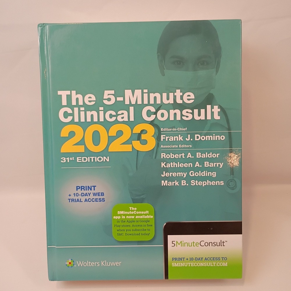 The 5-Minute Clinical Consult 2023 (31st Edition) Frank J Domino MD Hardcover VG